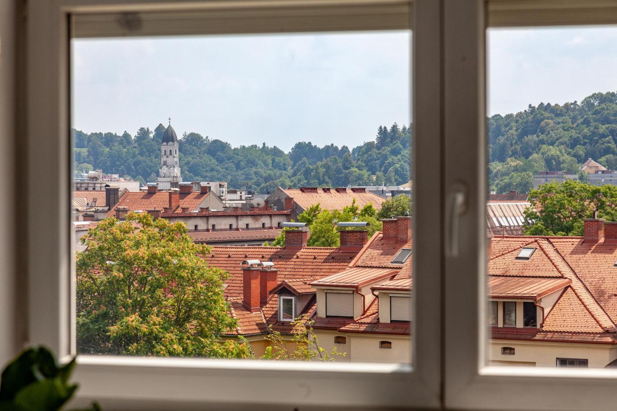 Luxe Penthouse With A Castle View Ljubljana Kültér fotó